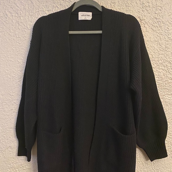Aritzia Wilfred Free Long Sleeve Black Sweater - Picture 1 of 2